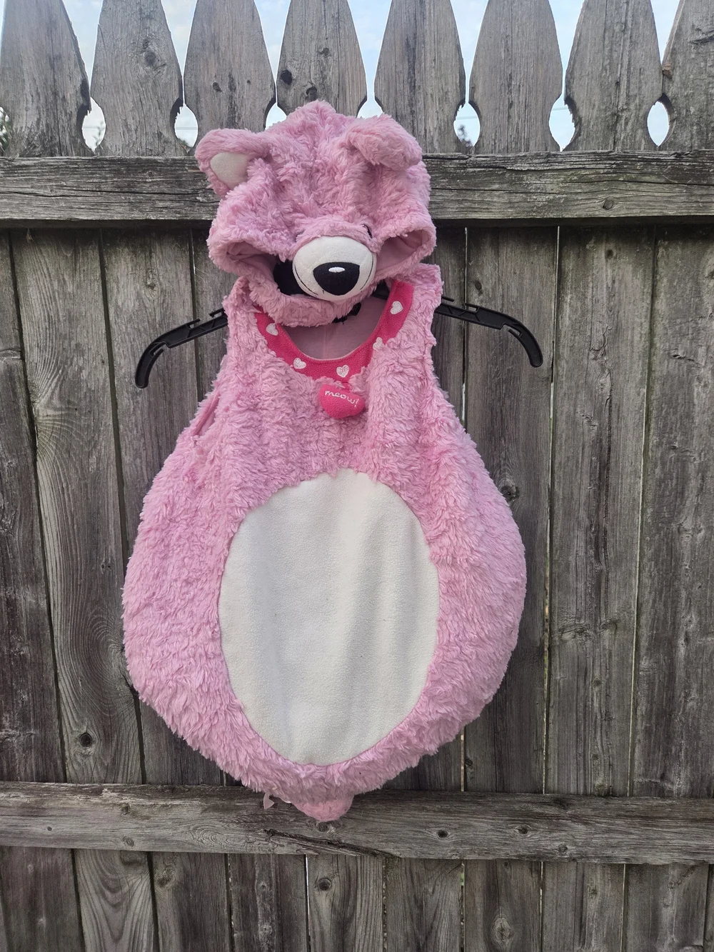 Childrens Place Pink Plush Bear Costume Hoodie for Kids - Unbranded